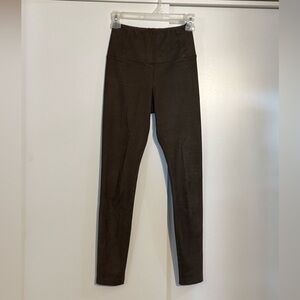 Wilfred Chocolate Brown Suede Leggings